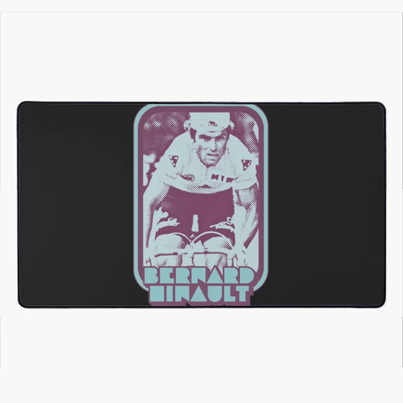 Bernard Hinault  Retro Cycling Fan Art Design Desk Mat