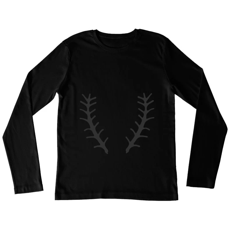 Cornes de Cerf Silhouette Femme Manches Longues T-Shirt