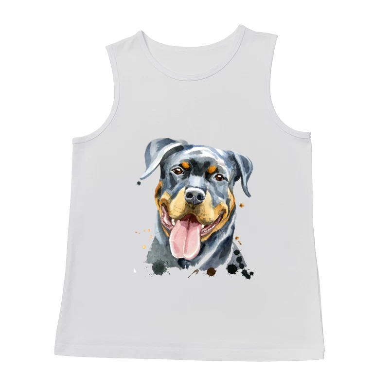 Portrait artistique de Rottweiler Homme Débardeur