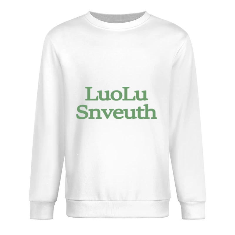 Grüner Textdesign Herren Pullover Sweatshirt