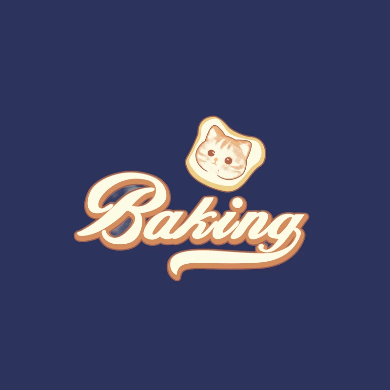 Katzen-Bäckerei Logo Herren T-Shirt