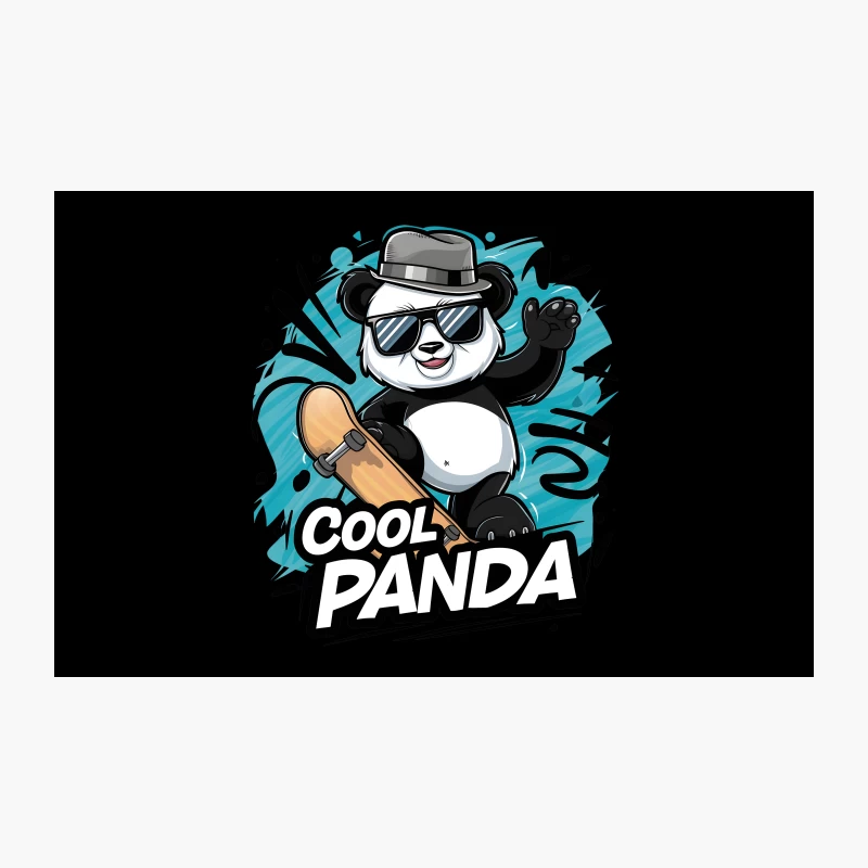 Cool Skateboarding Panda in Urban Graffiti Style Travel Mug