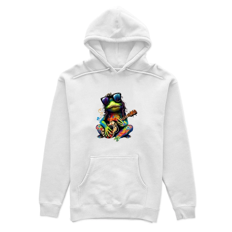 Bunter Frosch mit Gitarre Damen Pullover Hoodie