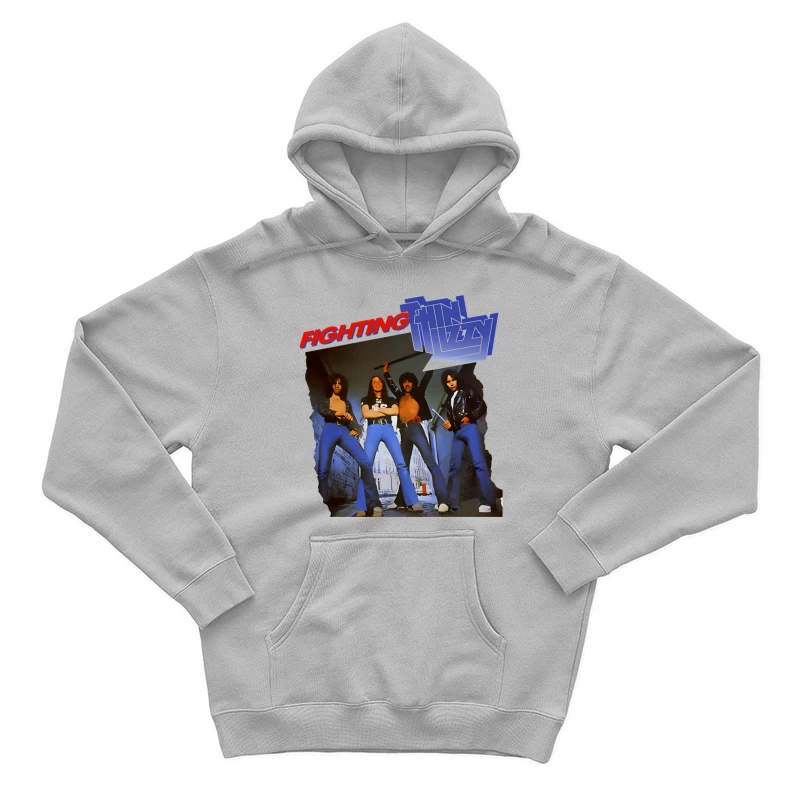 Thin Lizzy "Fighting" Album Cover Promotional Photo from 1970s Male Pullover Hoodie