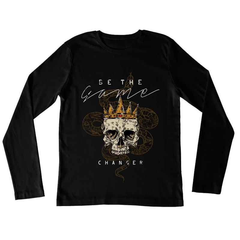 Crâne Couronné: Changeur de Jeu Femme Manches Longues T-Shirt
