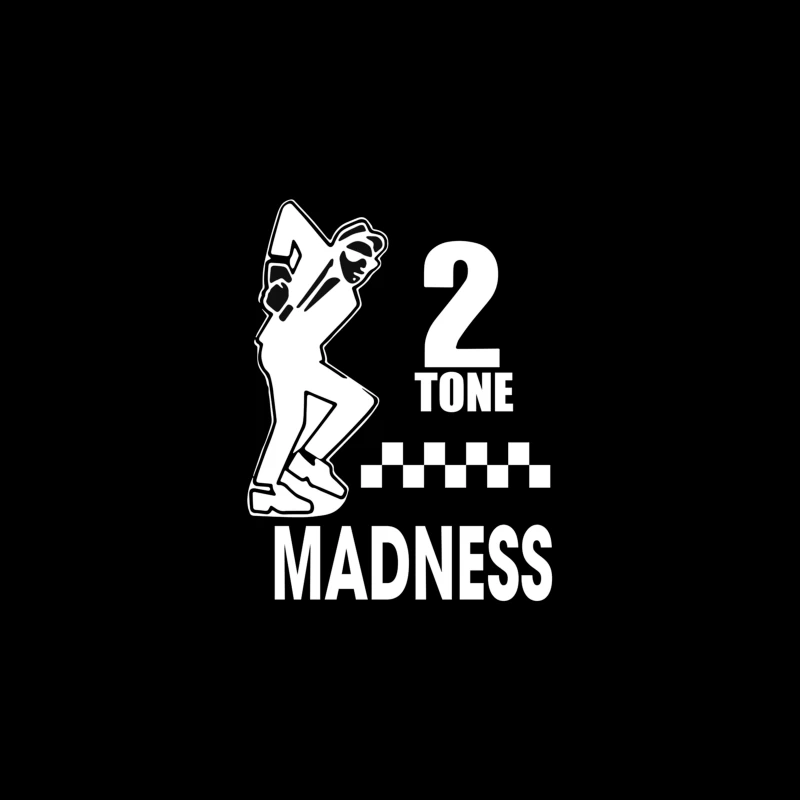 2 Tone Madness Band Logo with Dancing Mascot Tapestry