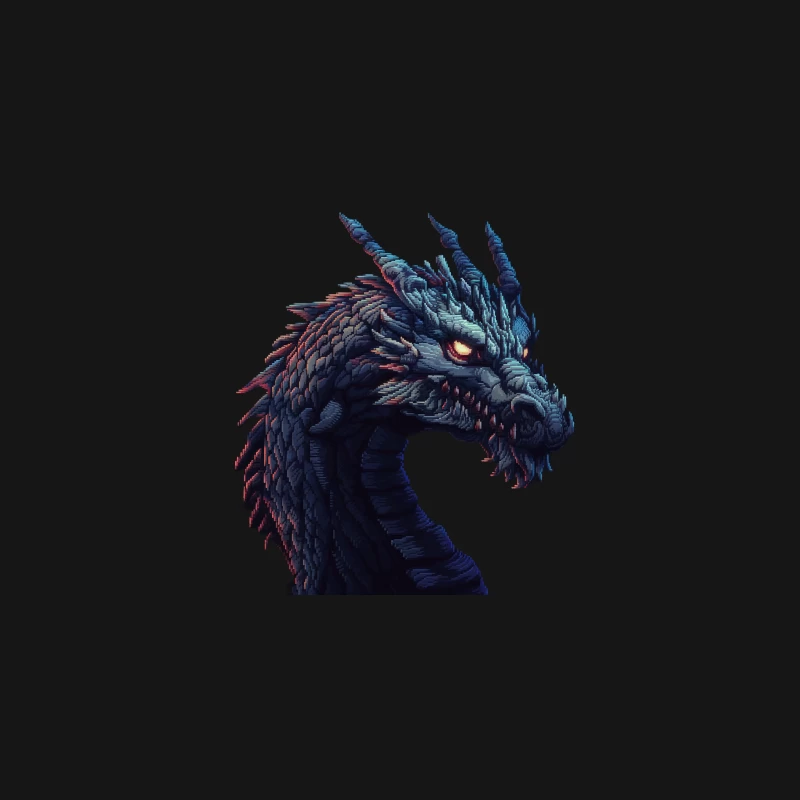 Fierce Blue-Scaled Dragon: A Mythical Fantasy Creature Desk Mat