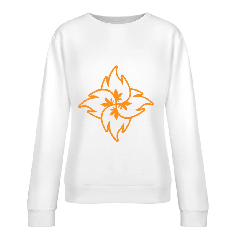 Abstrakte florale Wirbel Damen Pullover Sweatshirt