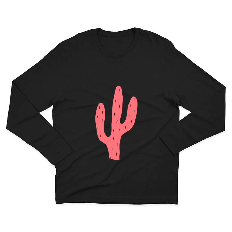 Illustration de cactus rose Homme Manches Longues T-Shirt