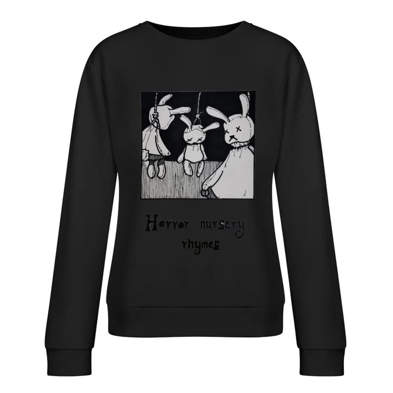 Unheimliche Kinderreime mit Hängenden Hasen Damen Pullover Sweatshirt