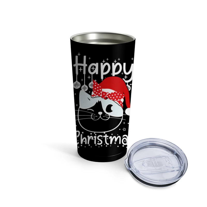 The Festive Feline Cheer Travel Mug