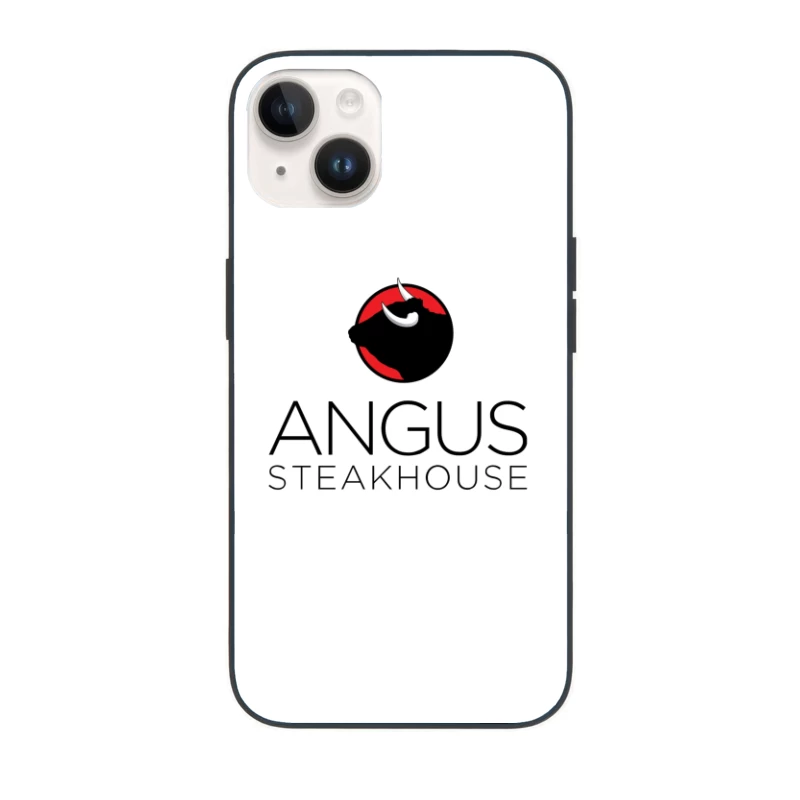 Angus Steakhouse Modern Logo with Bull Silhouette iPhone Case