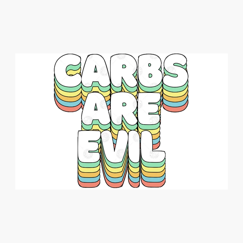 Carbs Are Evil - Funny Awesome Carbs Slogan Travel Mug