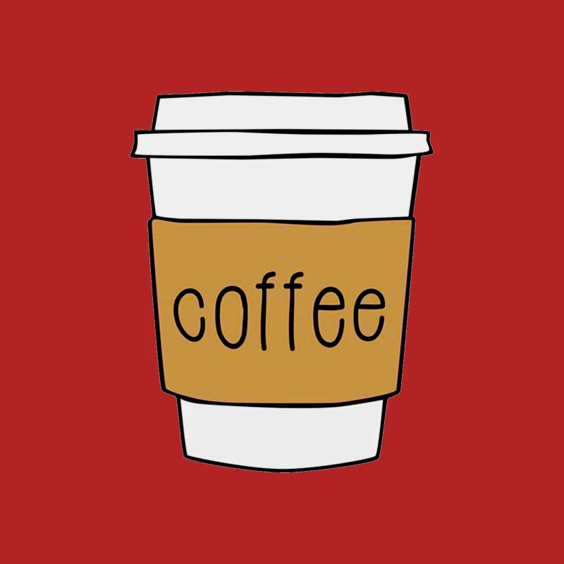Coffee Cup Illustration Male T-Shirt