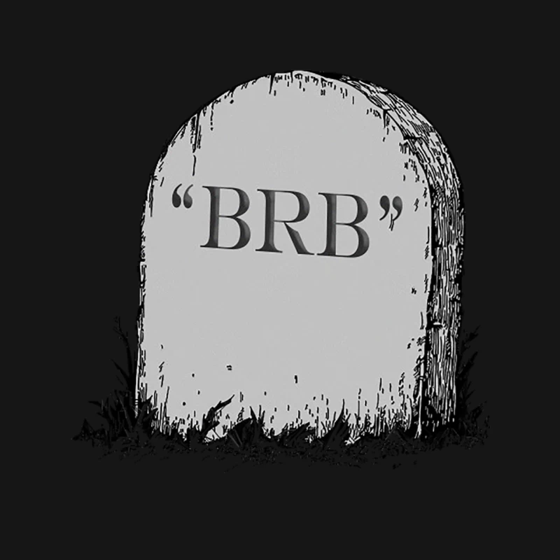 BRB Funny Gravestone Mouse Pad