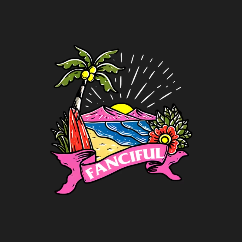 Fantasievolle Strandlandschaft Herren Tanktops