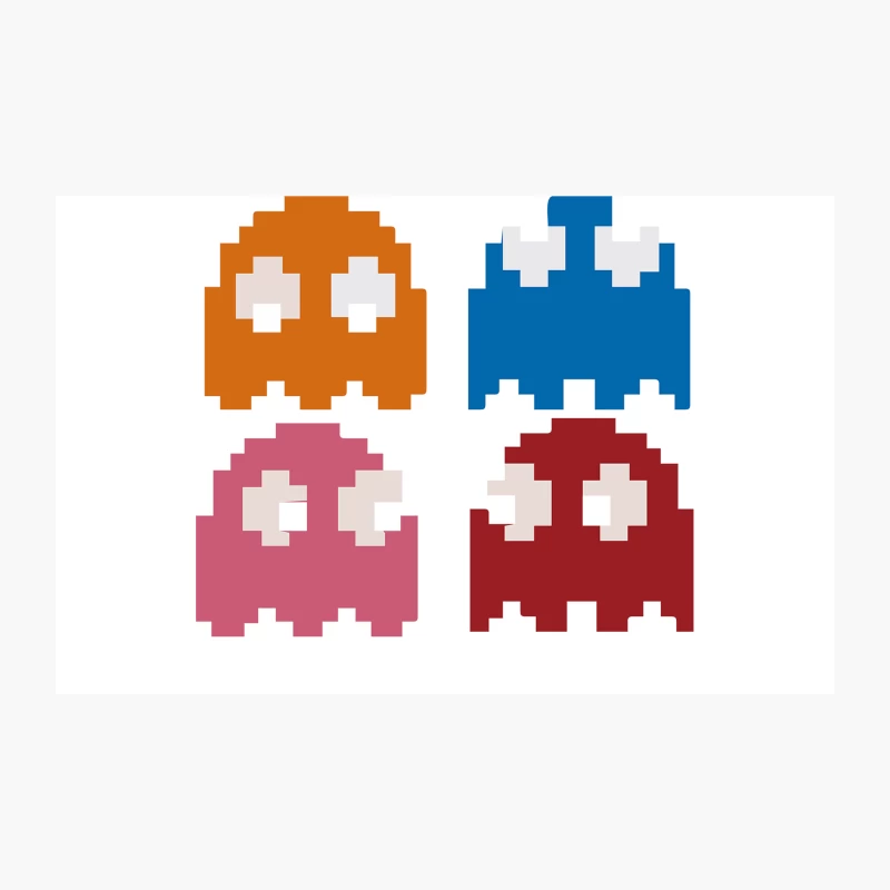 Cool Retro 80s PACMAN GHOSTS Video Games Travel Mug