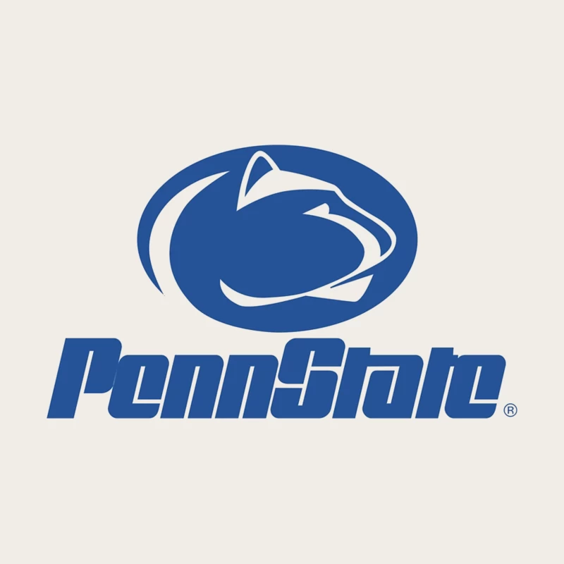 Penn State Nittany Lions Athletic Logo in Blue and White Bucket Hat