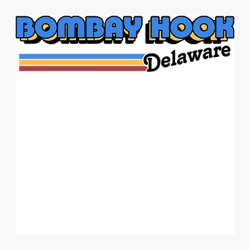 Bombay Hook, Delaware   Retro Styled Design Pin
