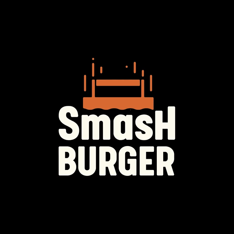 Smash Burger Minimalist Restaurant Logo Design Tapestry