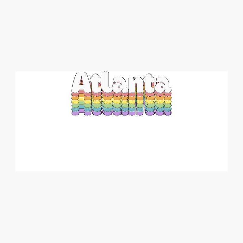 Atlanta, Georgia   Retro Typography Design Coffee Mug