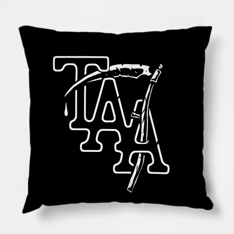 The Amity Affliction White Logo Throw Pillow