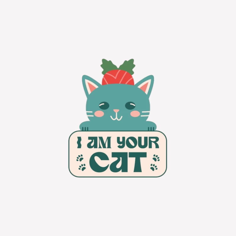 Carte de Chat Mignon Homme T-Shirt