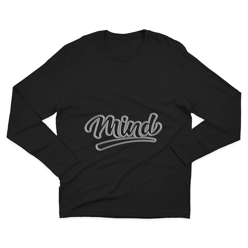 Stylish Typography Design Male Long Sleeve T-Shirt