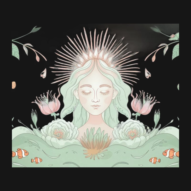 Ethereal Mermaid in Pastel Underwater Fantasy Mouse Pad