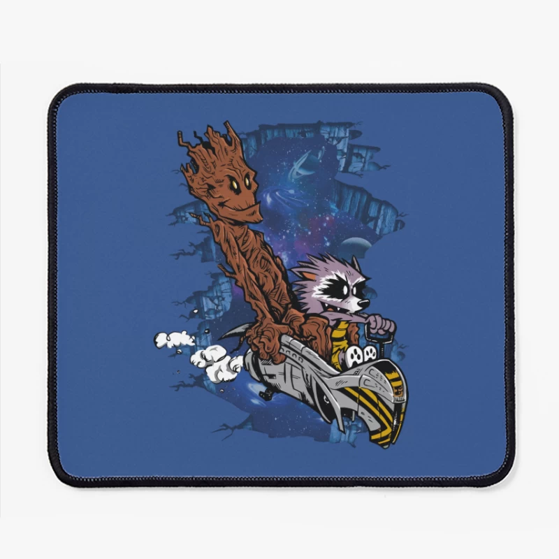 Galactic Warrior and Rebel Pilot in Deep Space Mouse Pad