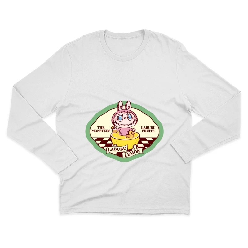 Labubu in einer Zitrone Herren Langarm T-Shirt