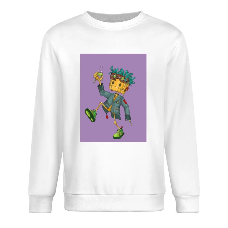 Robotkite Scientist Male Pullover Sweatshirt