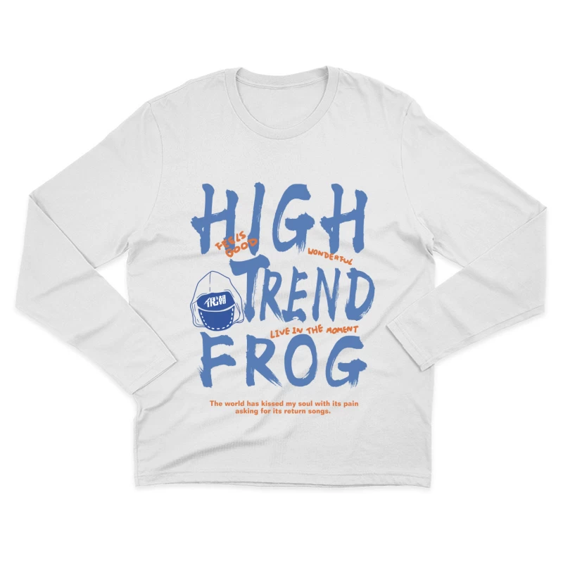 Modisches Froschdesign mit inspirierendem Zitat Herren Langarm T-Shirt