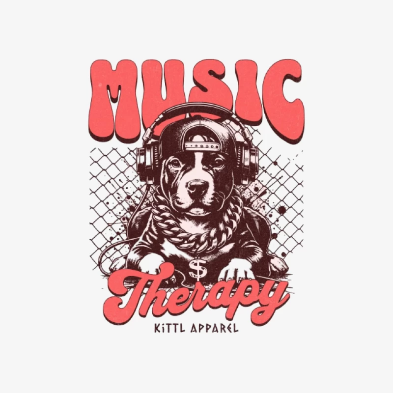 Design de chien avec écouteurs en thérapie musicale Homme Sweat-shirt à enfiler