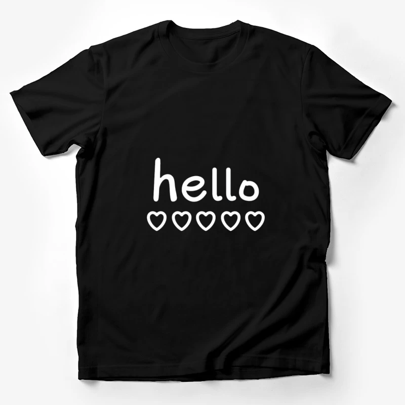 Bonjour avec des cœurs Homme T-Shirt