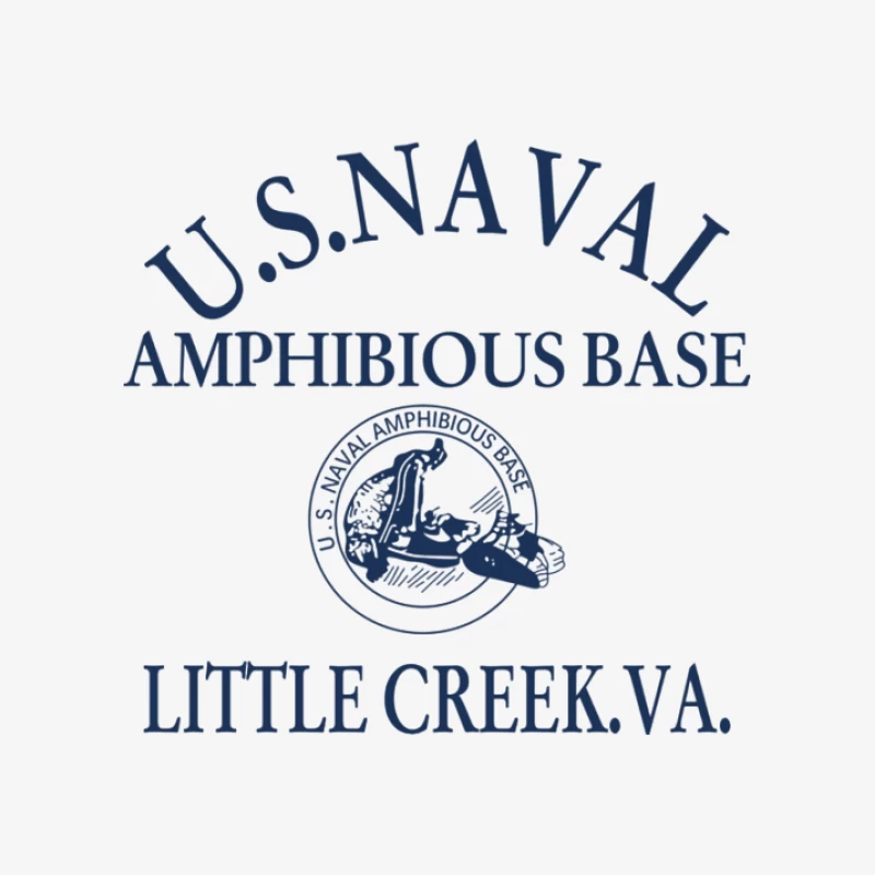 U.S. Naval Amphibious Base Little Creek Logo Damen Pullover Sweatshirt