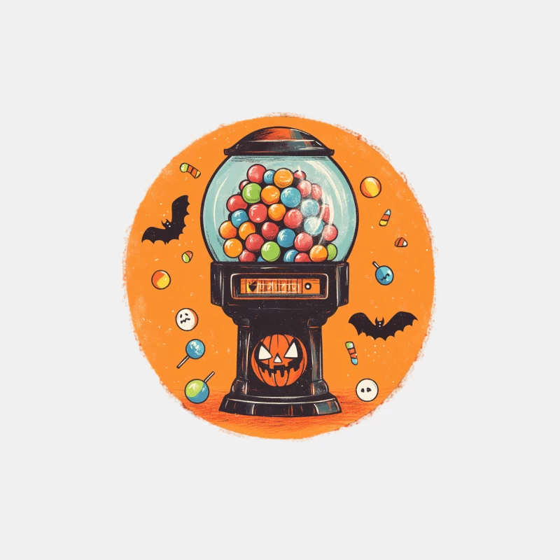 Spooky Halloween Gumball Machine with Jack-o'-Lantern Base Male Tank Top