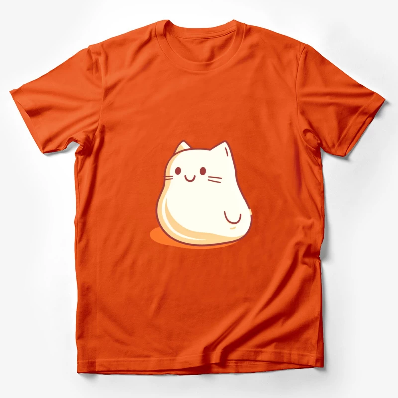Adorable Minimalist Cartoon Cat Illustration Male T-Shirt