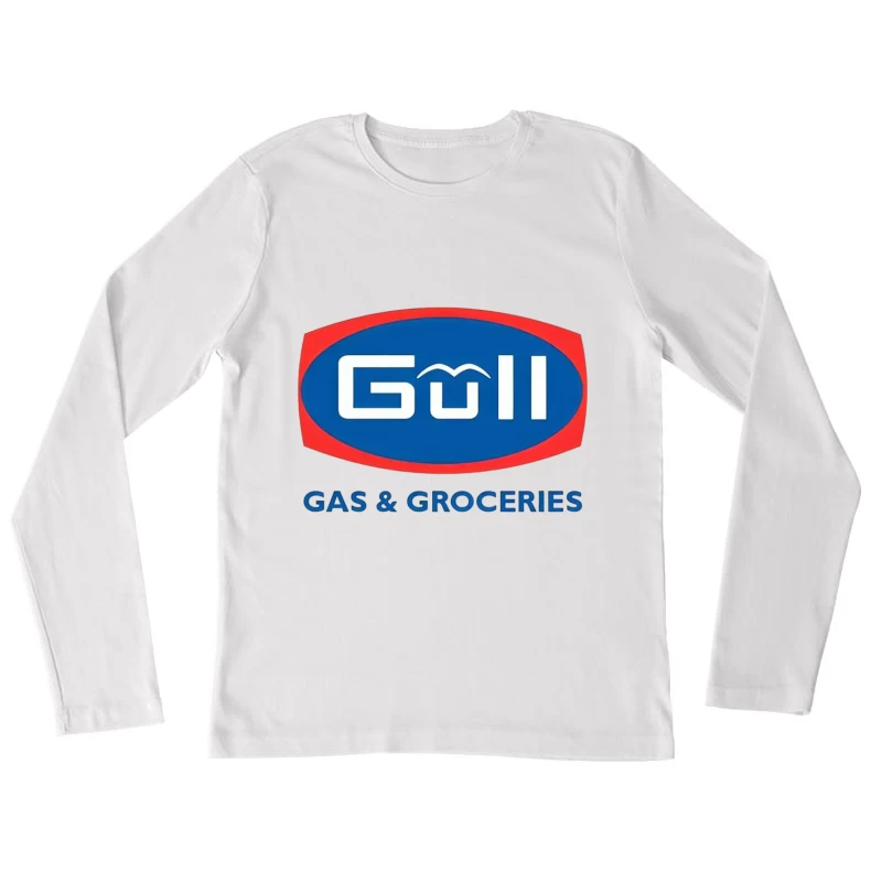 Gull Gas Station and Grocery Store Brand Logo Female Long Sleeve T-Shirt