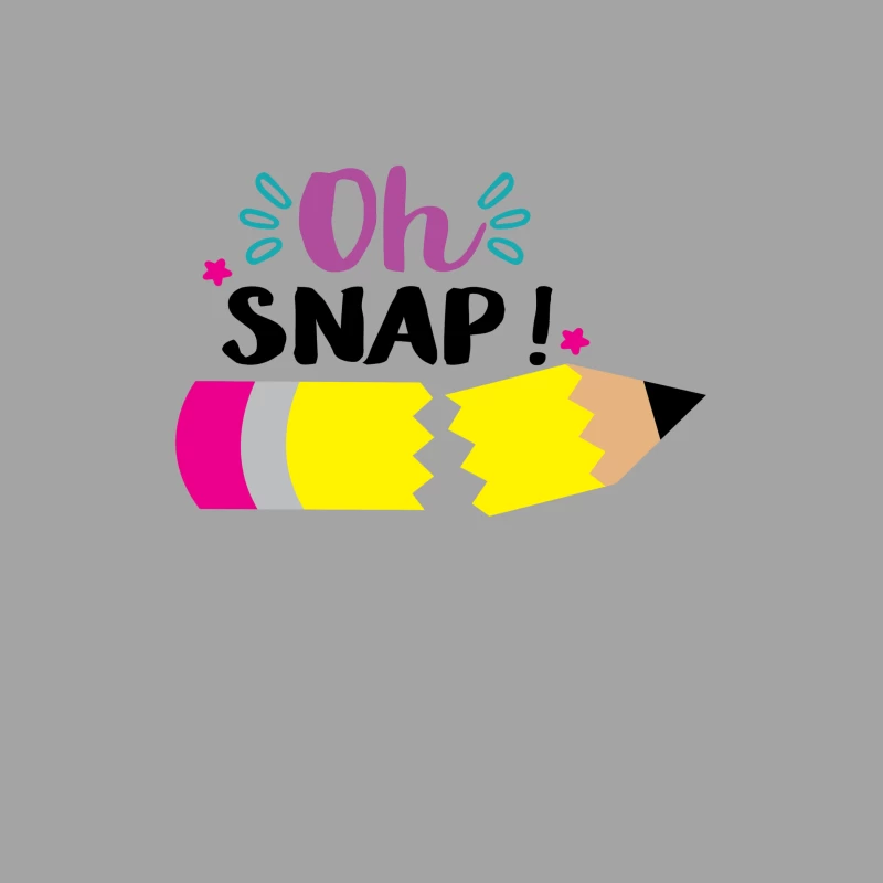 Illustration de crayon cassé avec texte fantaisie Femme T-Shirt