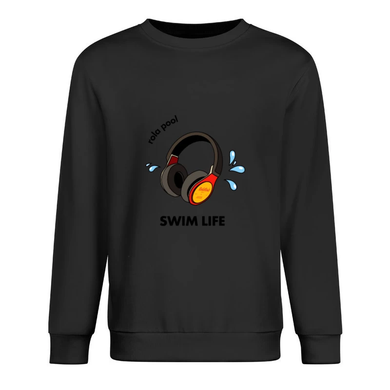 Retro Kopfhörer mit Spritzern Herren Pullover Sweatshirt
