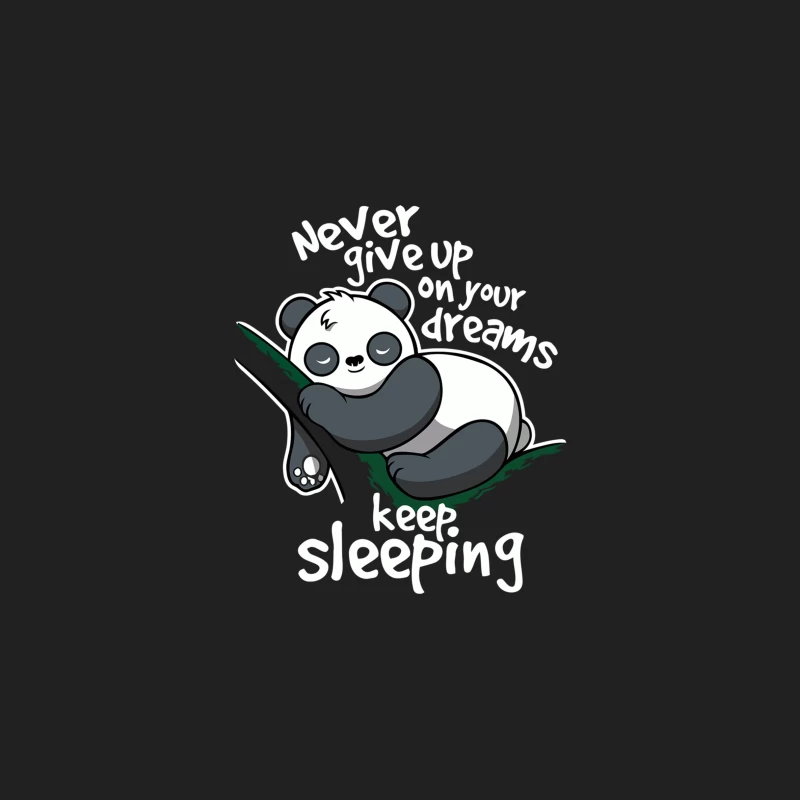 Cute Cartoon Panda Sleeping on Bamboo Bucket Hat