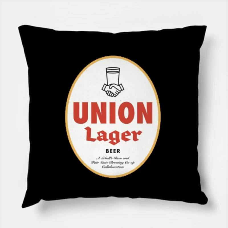 Union Lager Beer 2 Throw Pillow