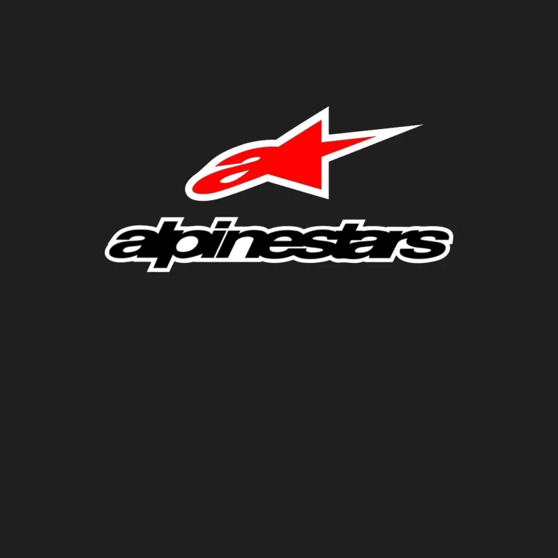 Alpinestars Motorsport Brand Logo with Red Star Design Male Tank Top