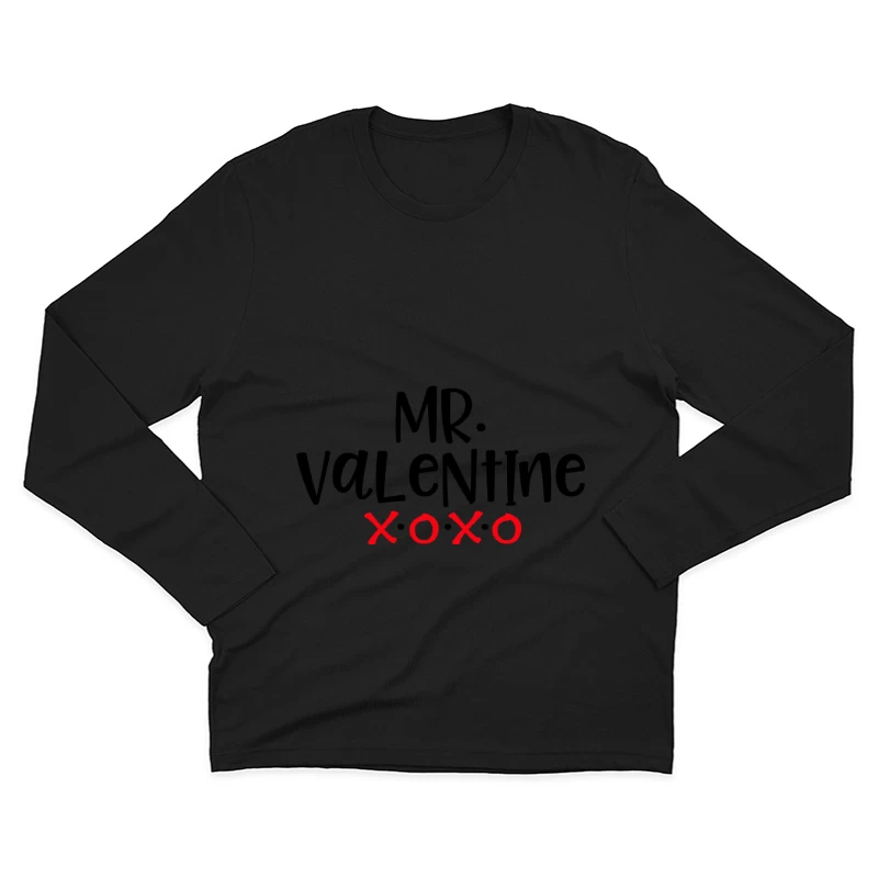 Design de Mr Valentine avec XO rouge Homme Manches Longues T-Shirt