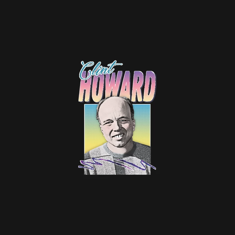 Clint Howard Fanart  Aesthetic Retro Faded Design Desk Mat