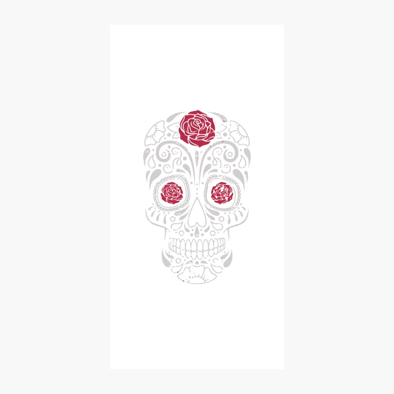 Rose Sugar Skull iPhone Case