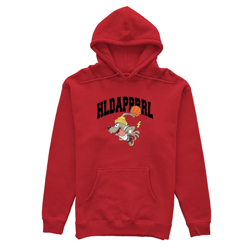 Cartoon Hund mit Basketball Damen Pullover Hoodie