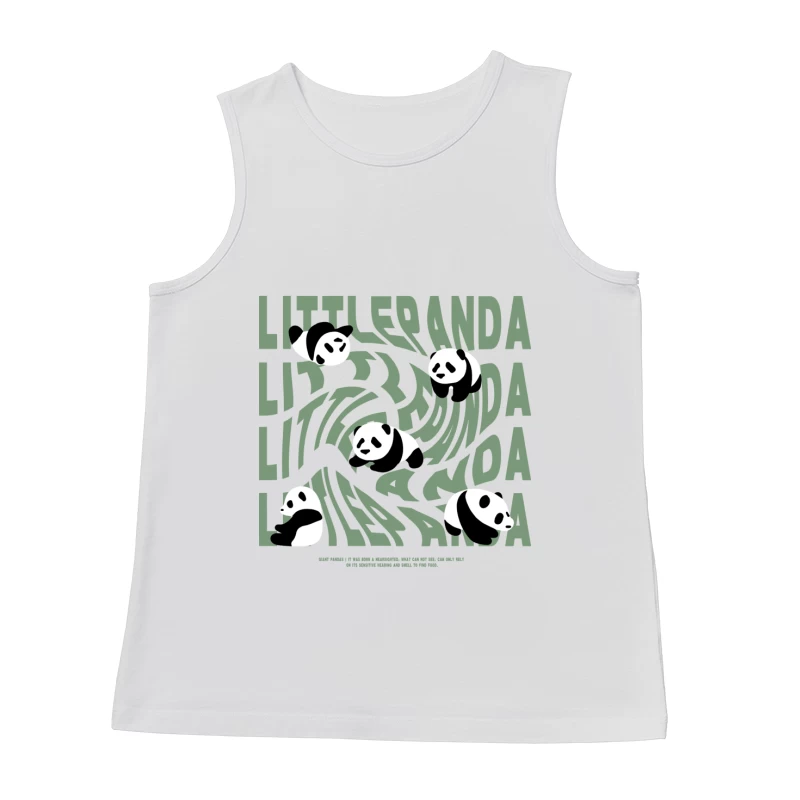 Niedliche Pandas auf verzerrtem Text Herren Tanktops