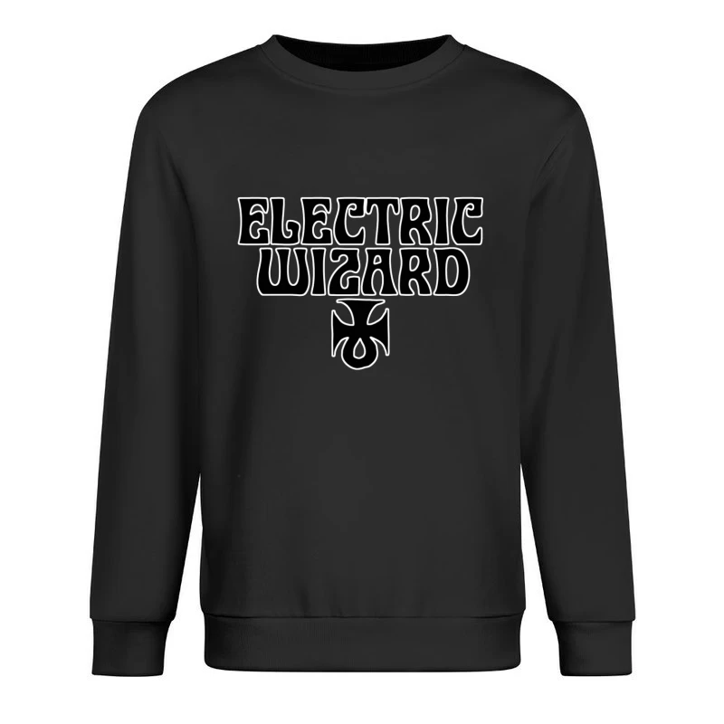 Electric Wizard Doom Metal Band Logo with Iron Cross Male Pullover Sweatshirt